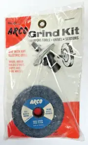 Vintage Arco No. 47 Grind Kit For Electric Drill, Sharpens Tools Knives Scissors