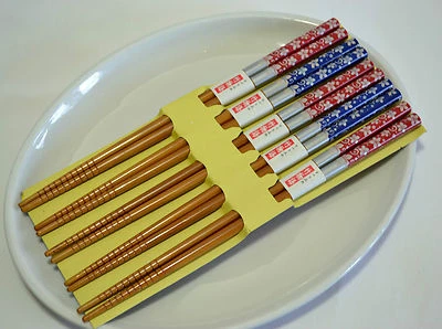 AU Japanese Classic Handmade Natural Bamboo Chopsticks Gift 5 Pair Deluxe Kit 04