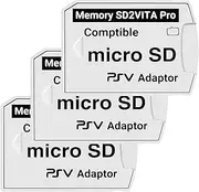 tunghey 3Pack SD2Vita 6.0 PS Vita Micro SD Memory Card Adapter, Ultimate 6.0 Version Compatible with PSV 1000/2000 3.65 HE-Nkaku En-so System (6.0)