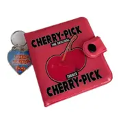 Korea Fashion Red Cherry Wallet Girls Hasp Heart Pendant Card Holder Bag Clutch Women Short Purse Vintage Coin Purse