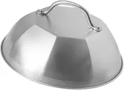 Fenteer 9" Cast Iron Skillets Cover BBQ Griddle Stainless Steel Steaming Cover Melting Dome