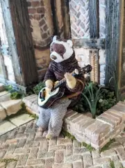 Dollhouse miniature weasel doll artist made
