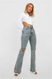 NWT Boohoo High Waisted Stonewash Jeans