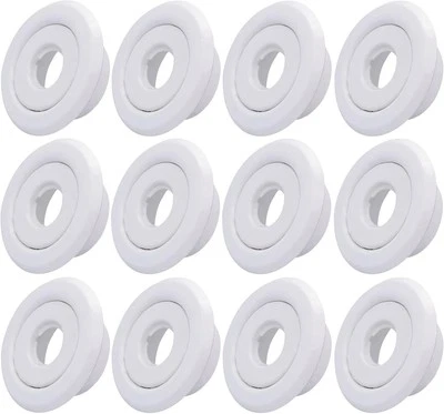 (10) 2 Piece Recessed White Fire Sprinkler Escutcheon - 1/2" IPS- 1" depth