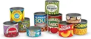 Melissa & Doug 4088 Let's Play House! Grocery Cans Play Food Kitchen Accessory - 10 Stackable Cans with Removable Lids