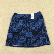 Golftini Golf Skort Womens Large Blue Eager Eyes New