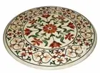 30" white marble table top center coffee home decor inlay malachite round table