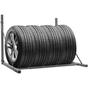 Tyre Rack Silver Steel vidaXL