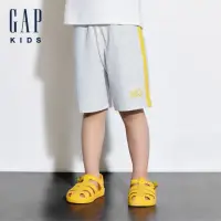 在飛比找momo購物網優惠-【GAP】兒童裝 Logo鬆緊短褲-灰色(466674)