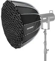 NEEWER 28"/70cm Parabolic Softbox Bowens Mount, Quick Release with Diffusers/Grid/Bag for Video Continuous Lighting CB60 CB200B MS60 MS150B Q4 Compatible with Godox Compatible with Aputure 600d, NS70P