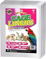 T TORTO9 Bird Cage Liner - 120 Paper Sheets, 20" x 18", 2.9 lb - Ideal for Pet Habitats, Bulk Pack for Long-Lasting Use, Newsprint Texture, Convenient Parcel Packaging