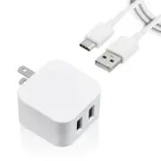 NEW Dual USB Power Adapter+Quick-Acting 6ft Type C Cable fit Google Pixel 4a 5G