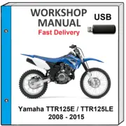 YAMAHA TTR125 TTR125E 2008 - 2015 SERVICE REPAIR SHOP MANUAL USB