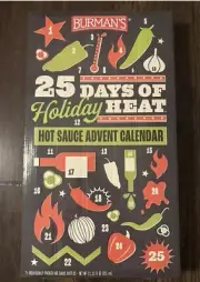 BURMANS 25 Days of Holiday Heat Hot Sauce Advent Calendar From ALDI NEW