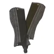 Ovation Pro Suede Ribb Black Half Chap
