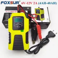 在飛比找蝦皮購物優惠-Foxsur 6V 12V 2A 電池充電器 (4ah-40