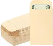 uxcell Money Envelope, 100 Pack 3.5" x 2.2" Cash Envelopes Money Holder Bags Budgeting Saving Challenge Letter for Gift Coins Checks Tickets Jewelry Passport Card, Khaki