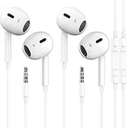2 Pack Wired iPhone Earbuds/iPhone Headphones/Earphones with 3.5mm Wired [MFi Certified] with Mic, Volume Control Compatible with iPhone,iPad,iPod,Computer,MP3/4,Android Most 3.5mm Audio Devices