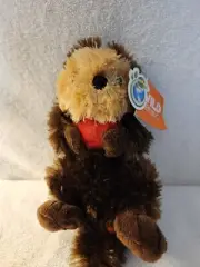 Wild Republic 8" Sea Otter plush stuffed animal toy holding red Starfish NWT