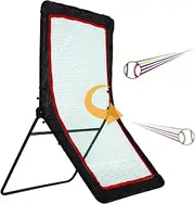OKAYES Baseball Rebounder,42x72in/4x7FT Pitch Back Baseball Rebounder Net, Pitch Back Net, Softball Rebounder, Baseball Rebound Net, Lacrosse Rebounder Net, Ball Return Net, Soccer Rebounder