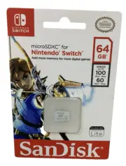 Zelda SanDisk 64 GB Micro SD XC Memory Card Nintendo Switch / Switch Lite NEW