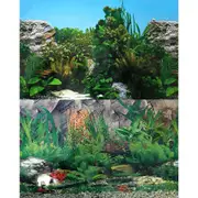 Aqua One Background 61x120cm White Stone Rock Plant #4 (29522)