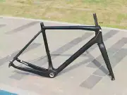 Full Carbon UD Flat Mount Gravel Frame Fork BSA Frameset 46/49/52/54/56/58/61cm