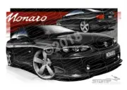 Monaro V2 MONARO V2 II PHANTOM MICA BLACK A2 FRAMED PRINT (HC84)