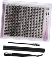 ADOCARN Individual Eyelash Kit Cluster Lashes Adhesive Lash Tweezers Portable Eyelash Tool Set