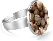 [FVQL] Adjustable Ring for Girls, baseball pattern sport