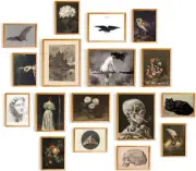 365DoRoTeYa Dark Academia Room Decor Gothic Art Prints Moody Gallery Wall...