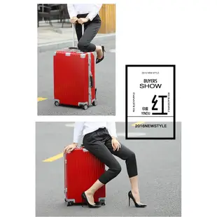 旅行箱 20到29吋行李箱商旅復古鋁框拉桿萬向輪 密碼行李箱 鏡面款