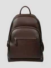 Santoni Brown Leather BackPack SBAZ2 Man