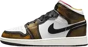 [Nike] Kids Air Jordan 1 Retro High OG GS Basketball Shoe, Black/Taxi-white-sail, 6 US