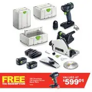 FESTOOL 18V 2 Piece 5.0Ah Li-ion Universal Combination Kit 578505