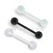 1PC. 14g - 5/8" Bio Flex Tongue Ring Barbell Retainer
