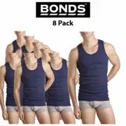 Mens Bonds Chesty Singlets 8 PACK Muscle Tank Top BULK Work Tough Shirt M7NLO
