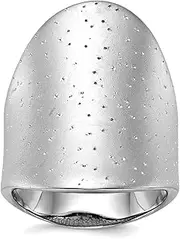 [JewelryWeb] 925 Sterling Silver Polished Rhodium Plated Radiant Essence Ring Band Style-Ring for Women