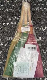 Set of 3 Broom for Kid - Vietnamese Color Natural Straw Soft Broom - 12.5in