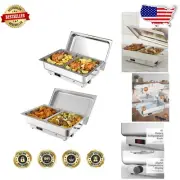 High-Efficiency Electric Chafing Dish Set - Dual 4.5QT with Temperature Control