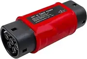 Connector Electric Vehicle Charger Socket New Energy Charging Gun to European Standard car Converter Connector GB/T to Type2(Red)