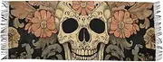 [AIXIWAWA] Anime Skull Floral Women's Pashminas Scarf, Shawls Wrap Lightwight Tassel for Evening Dress Dinner Party, Multicolor