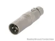 Neutrik NA3M5F 3-Pin XLR Male to 5-Pin XLR Female Adapter