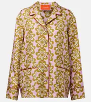 [La DoubleJ] La DoubleJ Floral silk twill pijama shirt UK 12 multicoloured