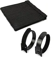 Art3d 110 PCS Reusable Cable Ties, Adjustable Hook and Loop Straps Cable Management Cord Organizer for Home Office - 15 x 1.2 CM, Black