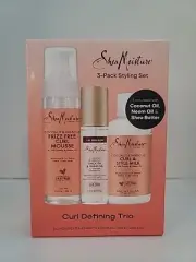 Shea Moisture Coconut & Hibiscus Curl Defining Trio - Mousse, Oil, & Style Milk