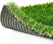 ZGR Premium Artificial Grass 4' x 6' Outdoor Rug, 1.38" Realistic Thick Turf for Garden, Yard, Fake Lawn, Dogs Synthetic Grass Mat, Non-Toxic, Rubber Backed with Drainage Holes, Customized Sizes