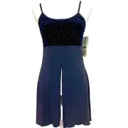 Body Wrappers Sparkly Camisole Dance Dress M Split Front Skirt Racer Back Costum