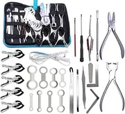 TUOREN Woodwind Instrument Repair Tool Saxophone Pad Leveling Tool Key Cover Adjustment Repair Kit with Spring Needle Removing Pliers Spring Hook Stainless Steel Pack of 26 Pieces