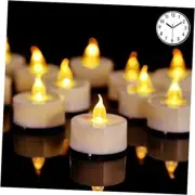 12 Pack Flameless Led Tea Lights Candles with timer Warm Yellow-12 Timer